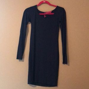 Navy, Long Sleeve Dress